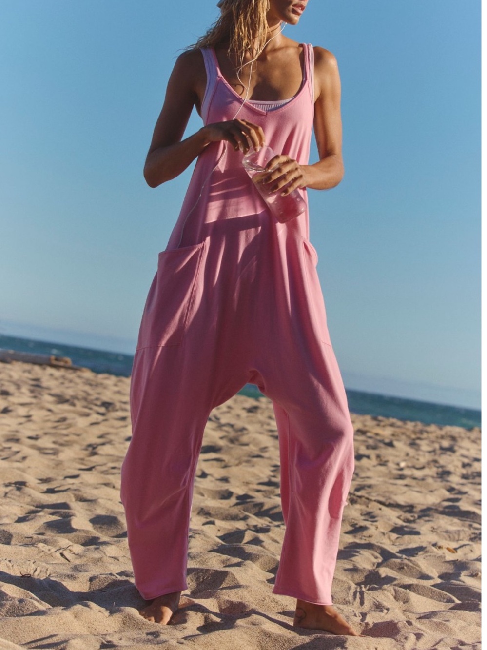 FP Movement by Free People Hot Shot Onesie, Pink, XS